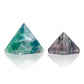 Rainbow Fluorite Pyramid - Carved Crystal