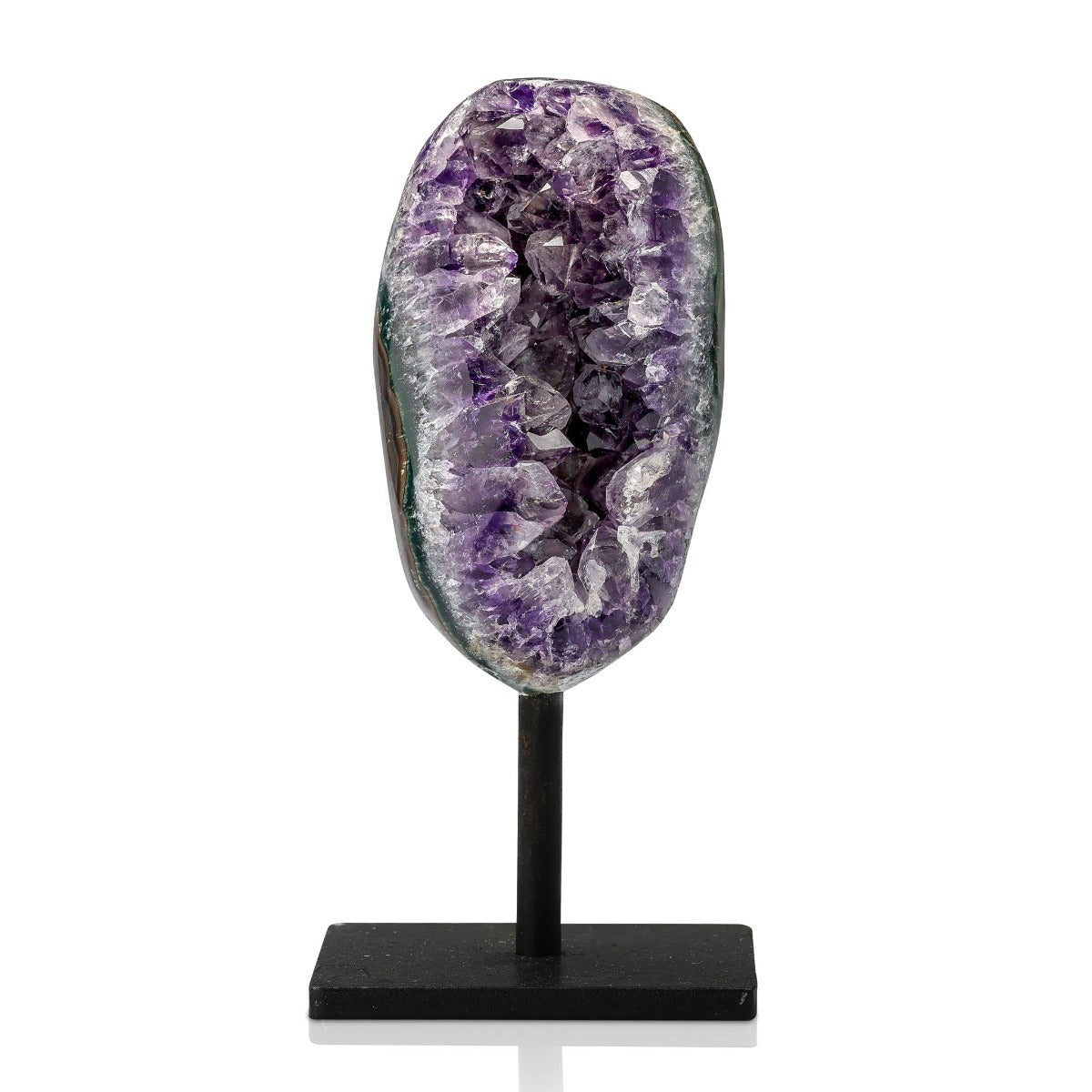 healing crystals: amethyst geode on pin stand