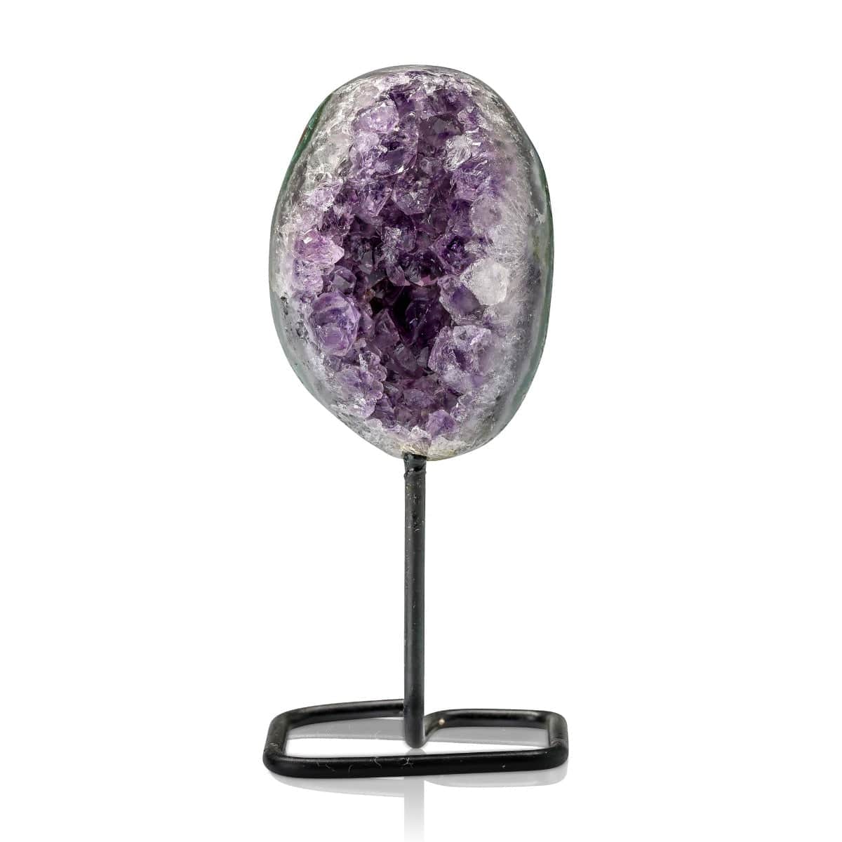 healing crystals: amethyst geode on pin stand