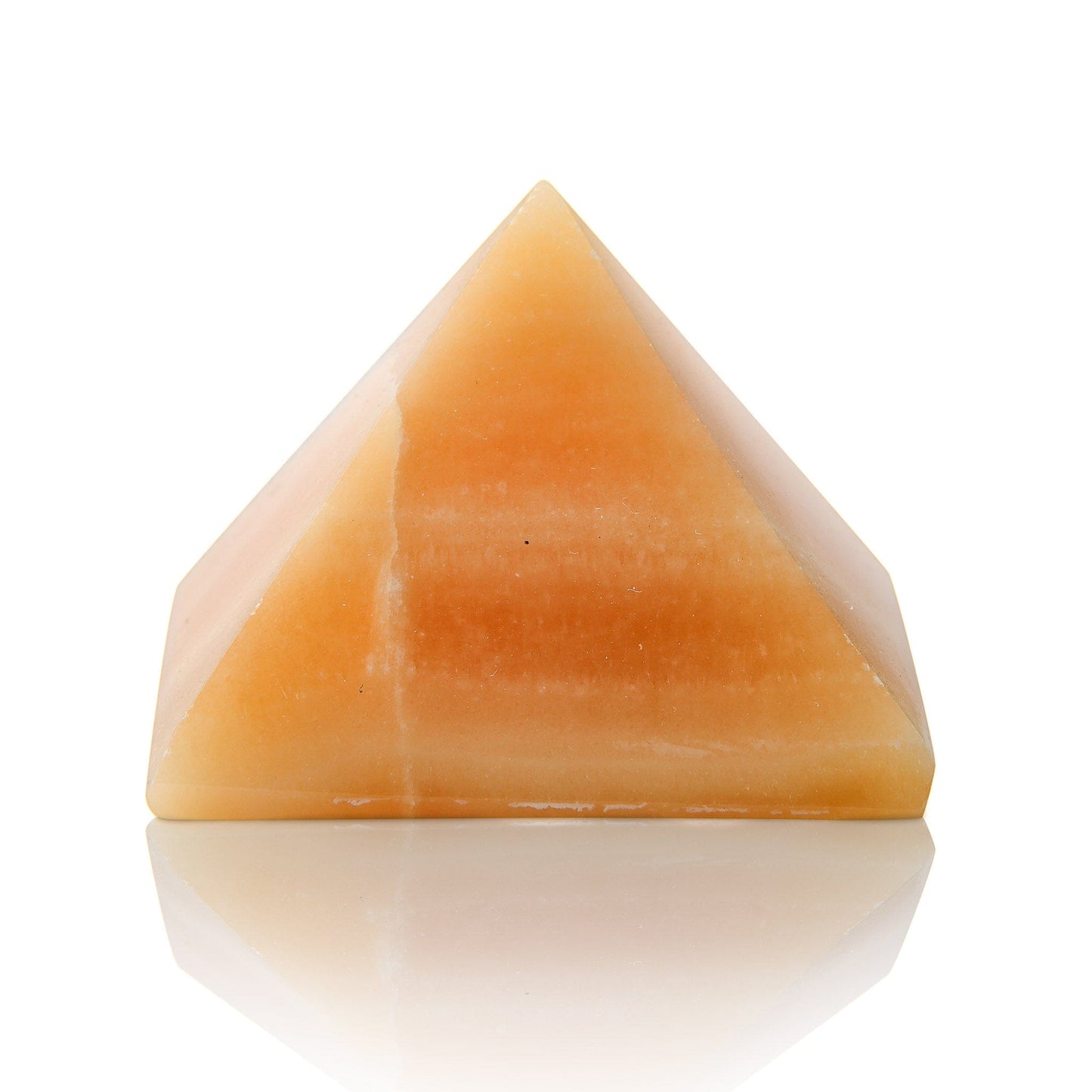 Orange Calcite - Pyramid Shape - Polished - Carved Crystal