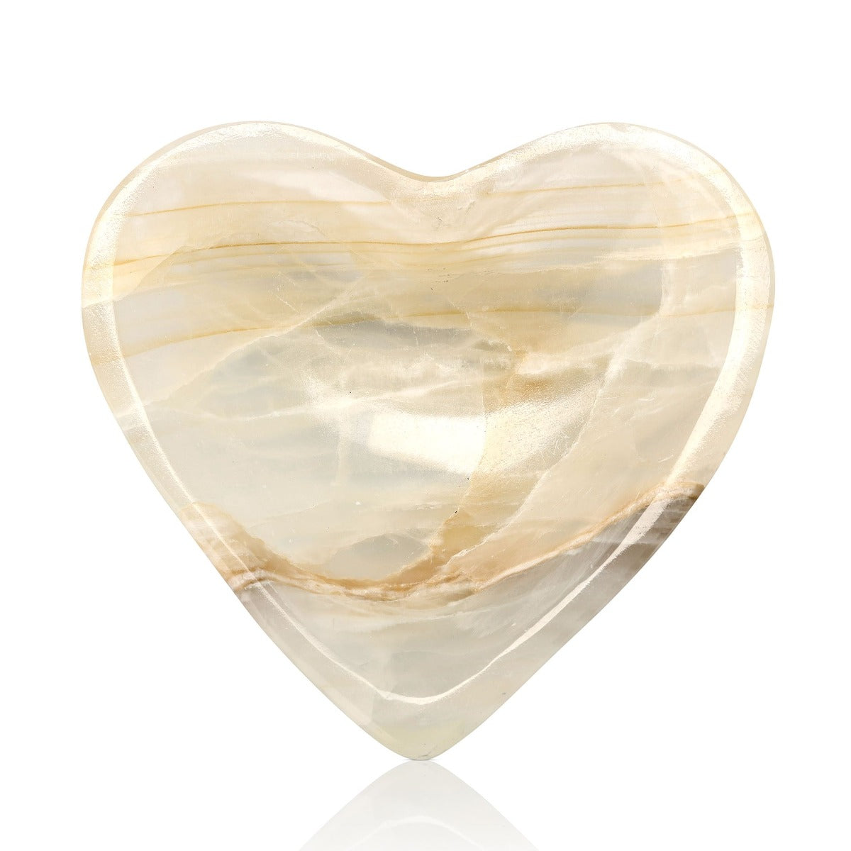 Aragonite Heart Shaped Bowl - Polished