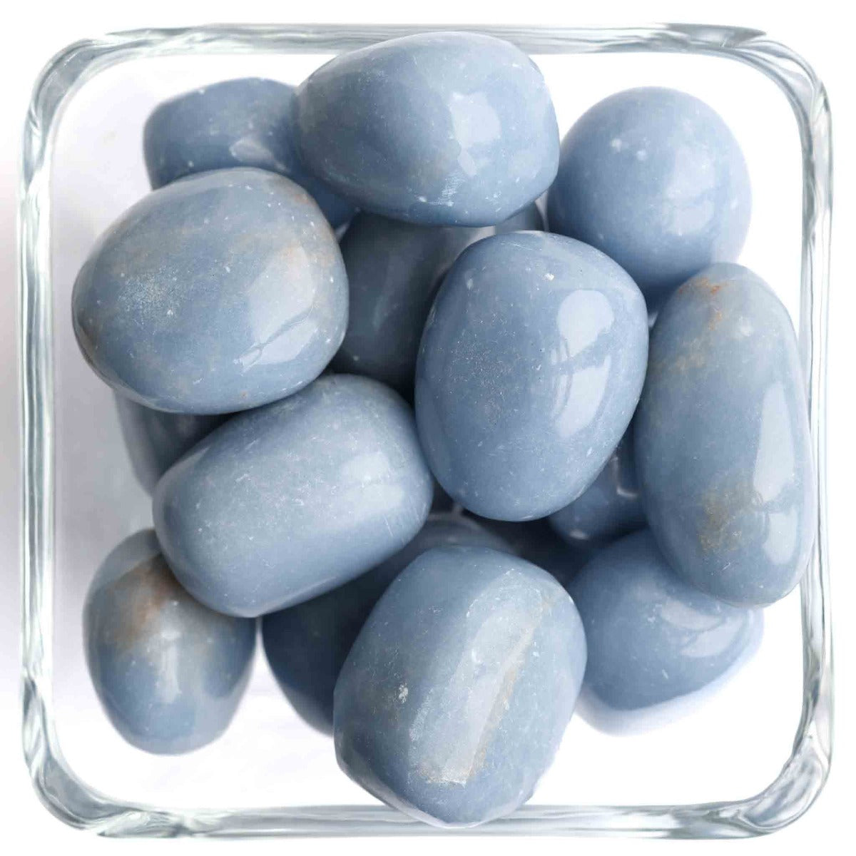 healing crystals: angelite tumbled stone