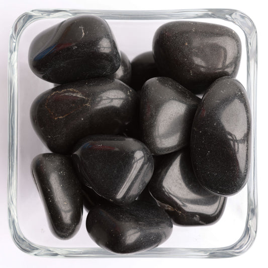 healing crystals: black tourmaline tumbled stones - small