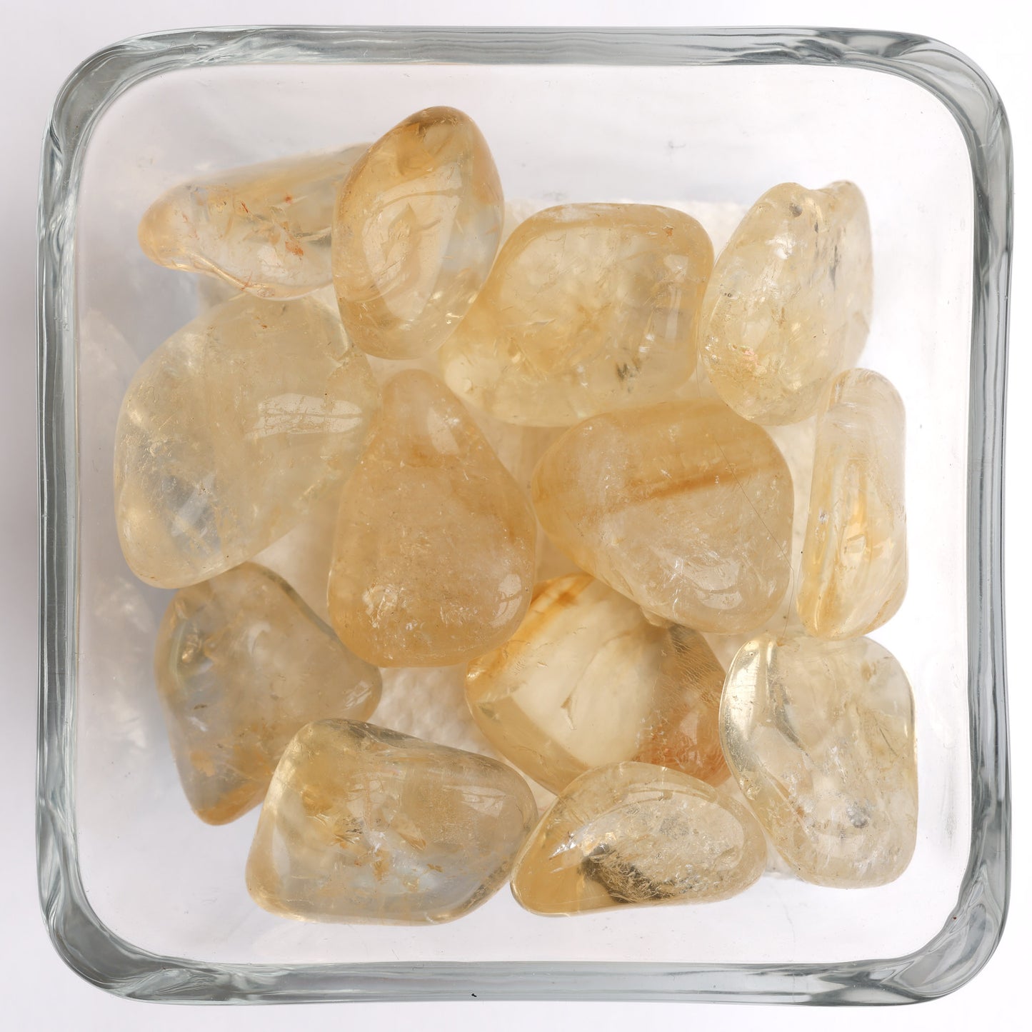 healing crystals: citrine tumbled stones - Small - Polished