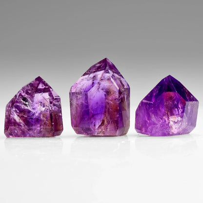 healing crystals: three ametrine points