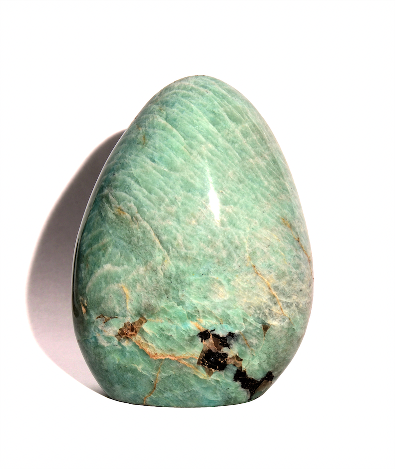 Amazonite Polished Egg - shaped form with flat base