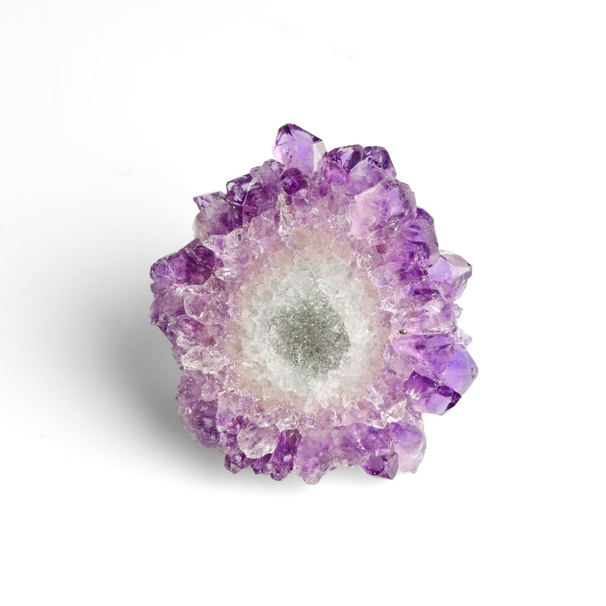 healing crystals: amethyst flower slice