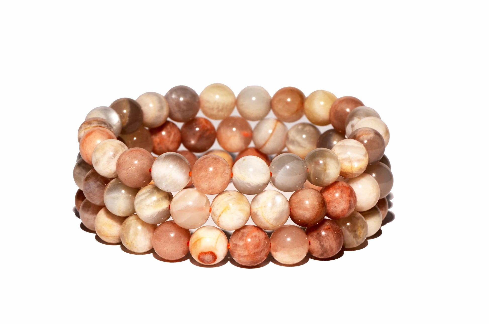 Moonstone Beaded Bracelet - Polished