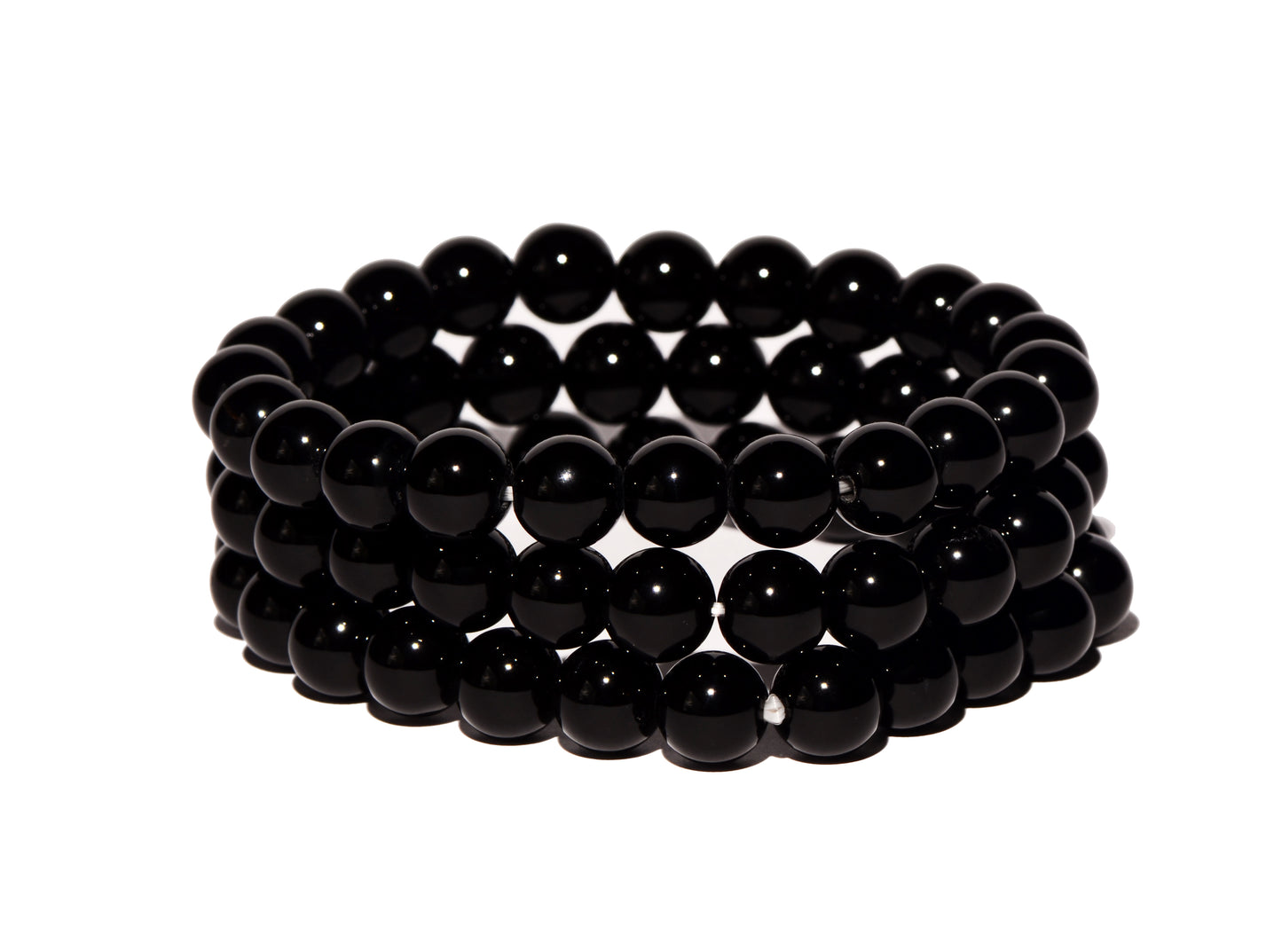 Onyx Beaded Bracelet - Small Beads - Polished