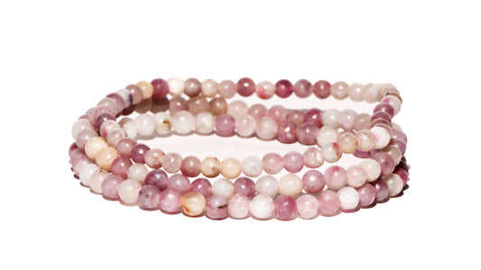 Ruby Jade/Red Jade Beaded Bracelet - Small Beads