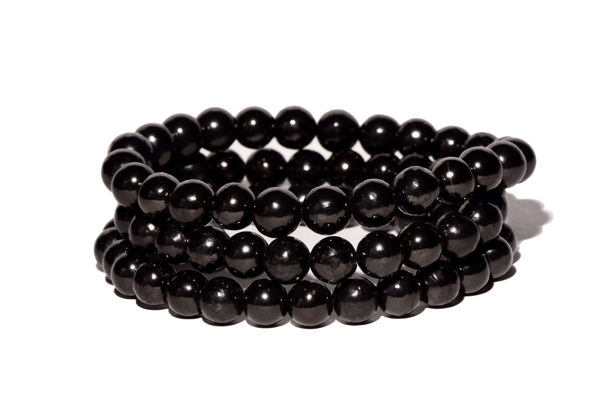 SHUNGITE BRACELET WITH LAVA BEADS & ELASTICIZED, FOR EMF PROTECTION –  Shungite City