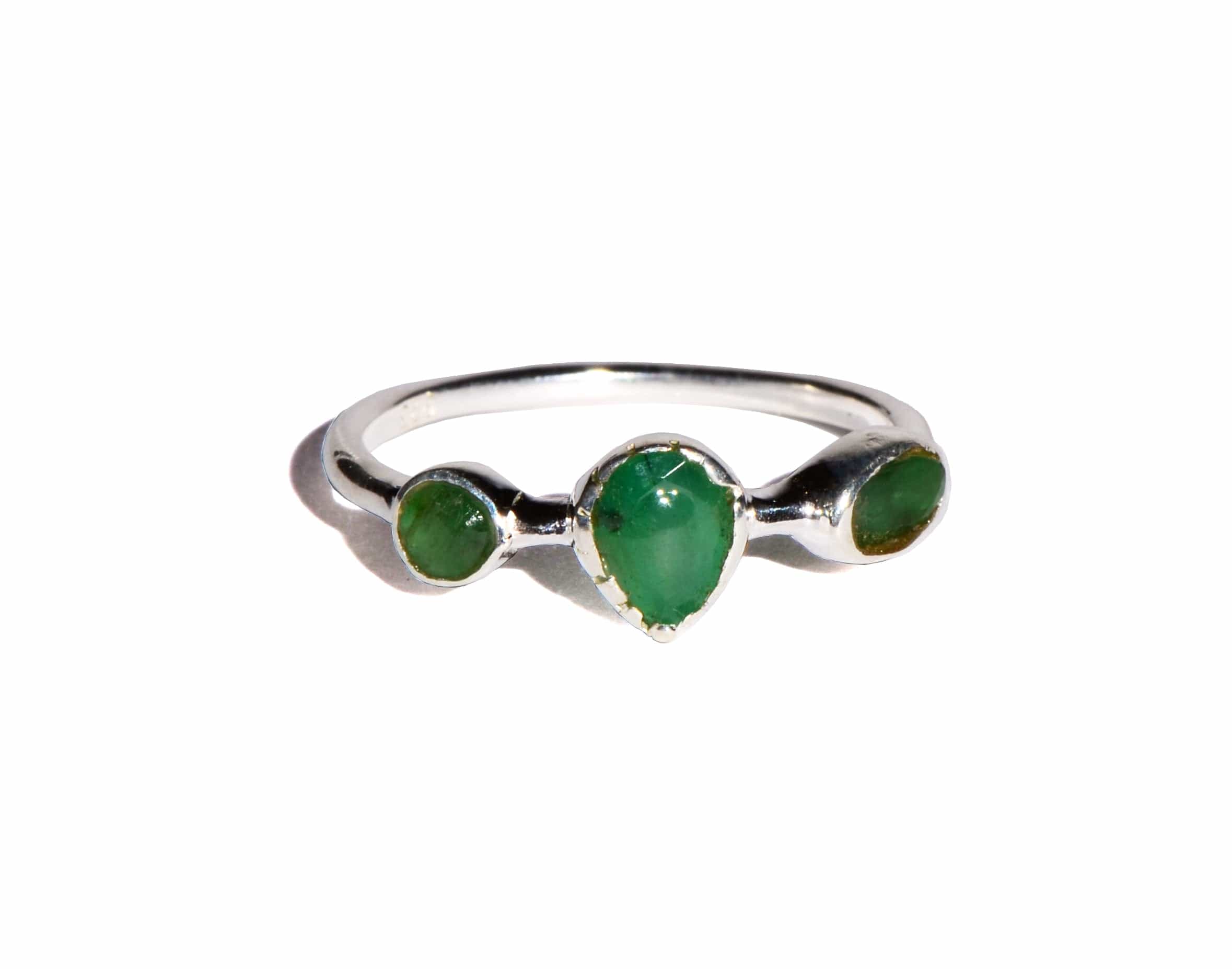 Buy Green onyx ring, Emerald green silver ring, Round faceted ring online  at aStudio1980.com