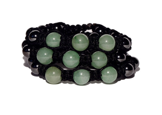 healing crystal jewelry: green aventurine crystal bracelet - small beads