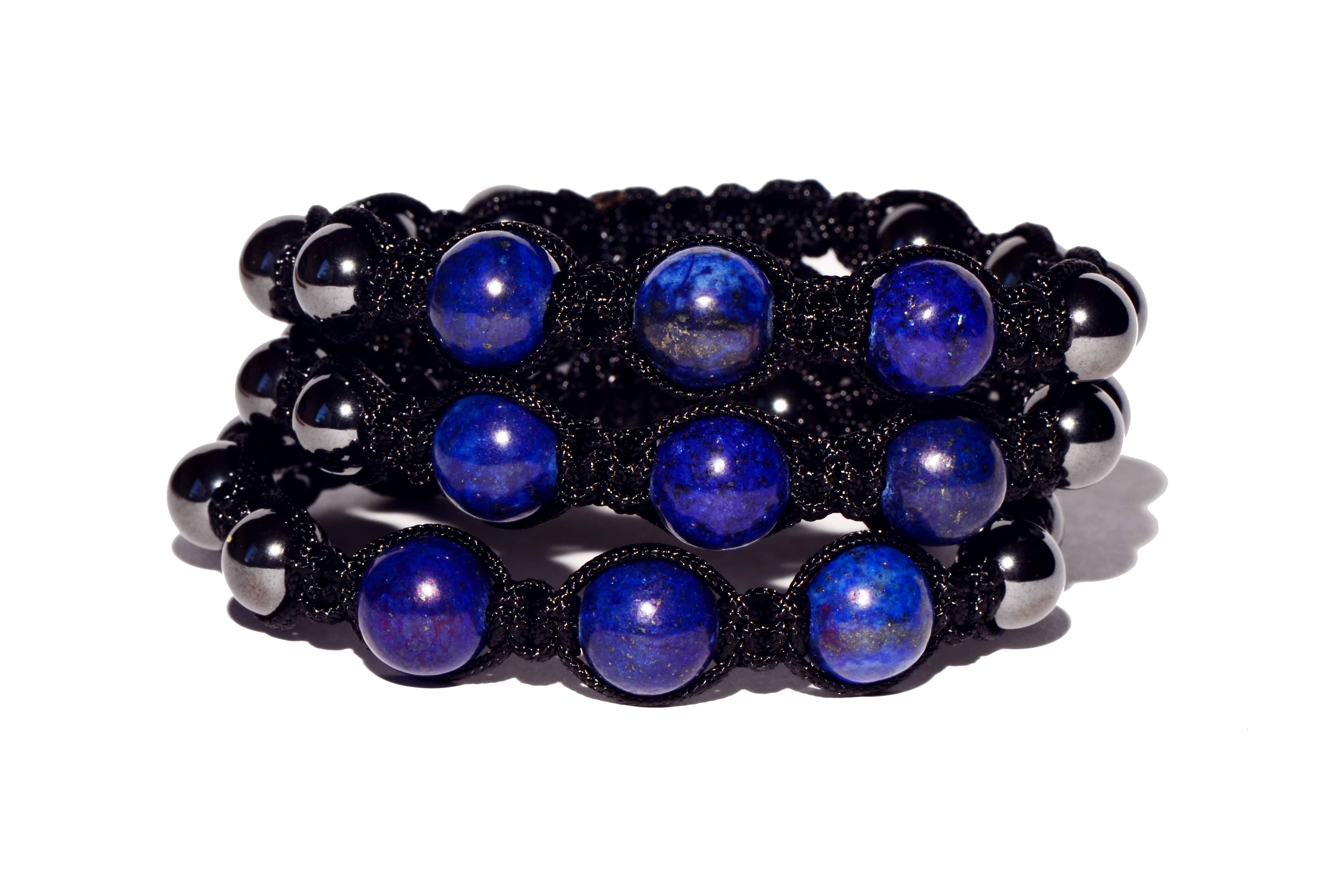 Order Natural Lapis Lazuli | Natural Pyrite | Cuff Bracelet| Crystal Kada |  Online From Magical crystal agate stones,Khambhat