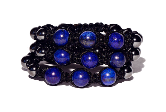 Lapis Lazuli Magnetic Bracelet - Small Beads