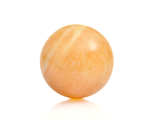 Orange Calcite Sphere - Polished