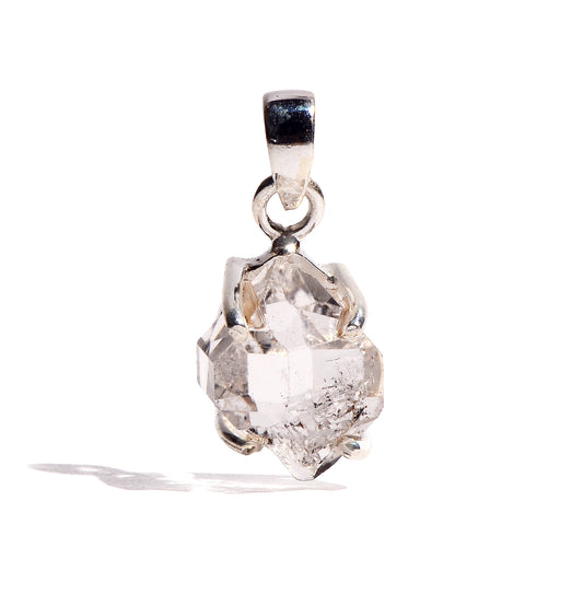 Herkimer Diamond Sterling Silver Pendant - Raw Form