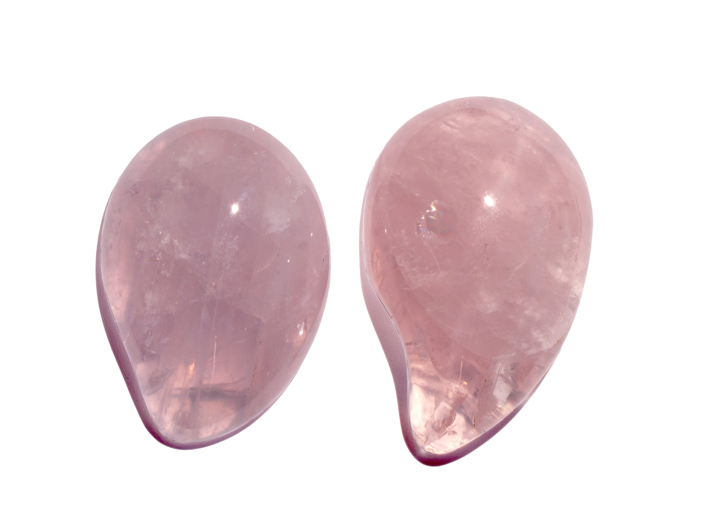 Rose Quartz Teardrop Form - Carved Crystal