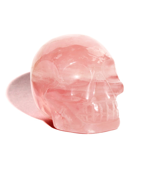 Rose Quartz Skull - Polished - Crystal Carving