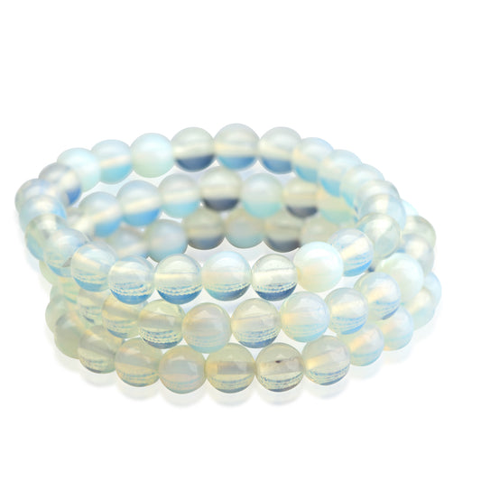 Opalite Beaded Bracelet - Small Beads - Polished