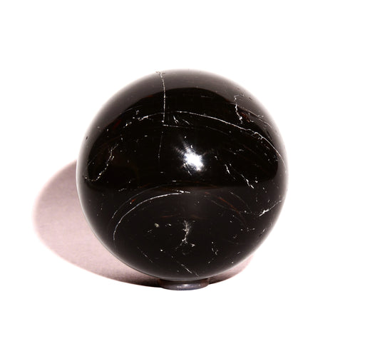 Black Tourmaline Sphere - Polished
