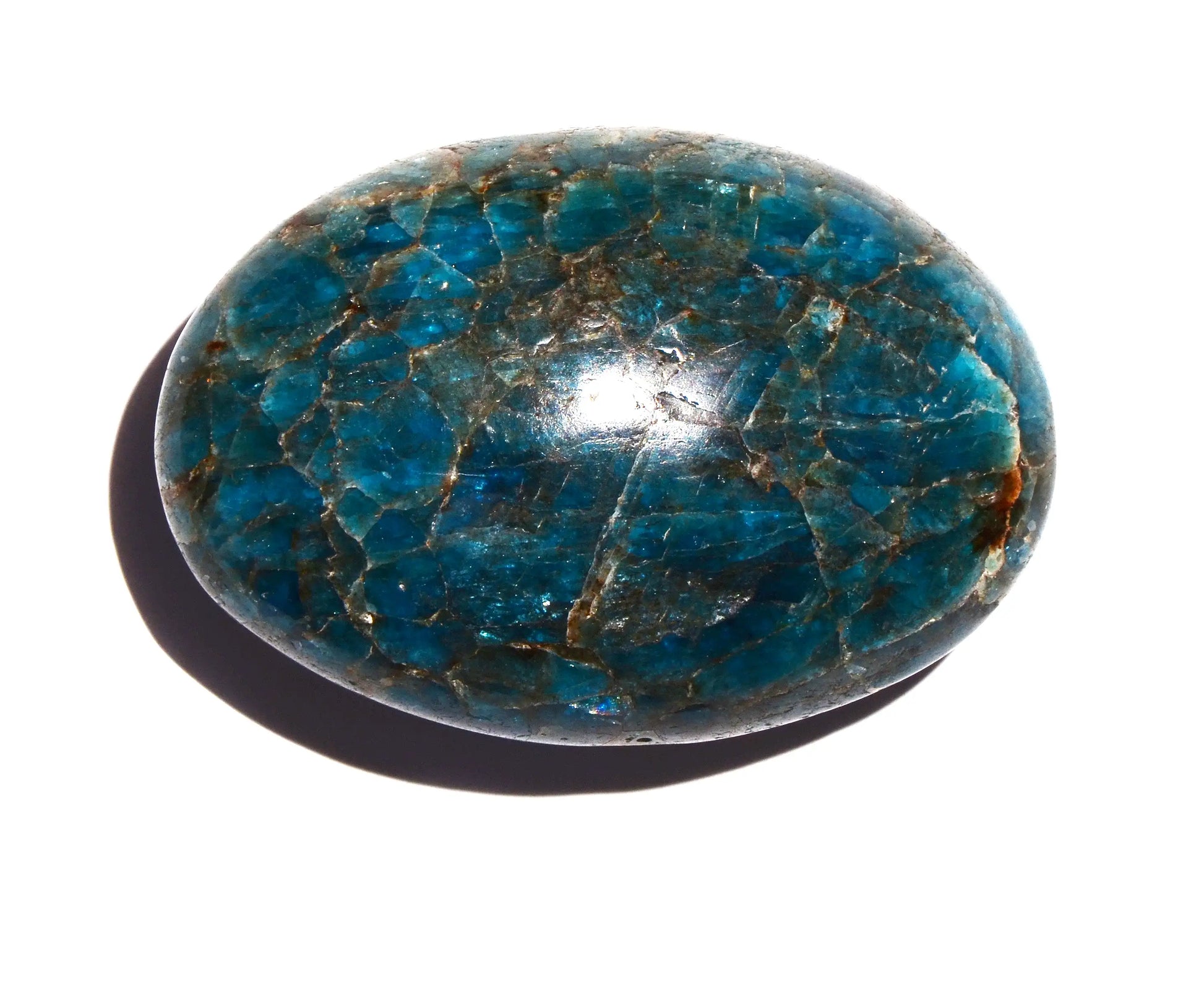 Blue Apatite Palm Stone - Polished