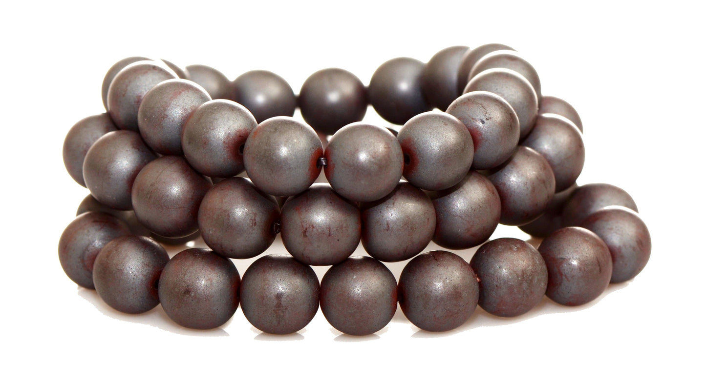 Matte Hematite Beaded Bracelet