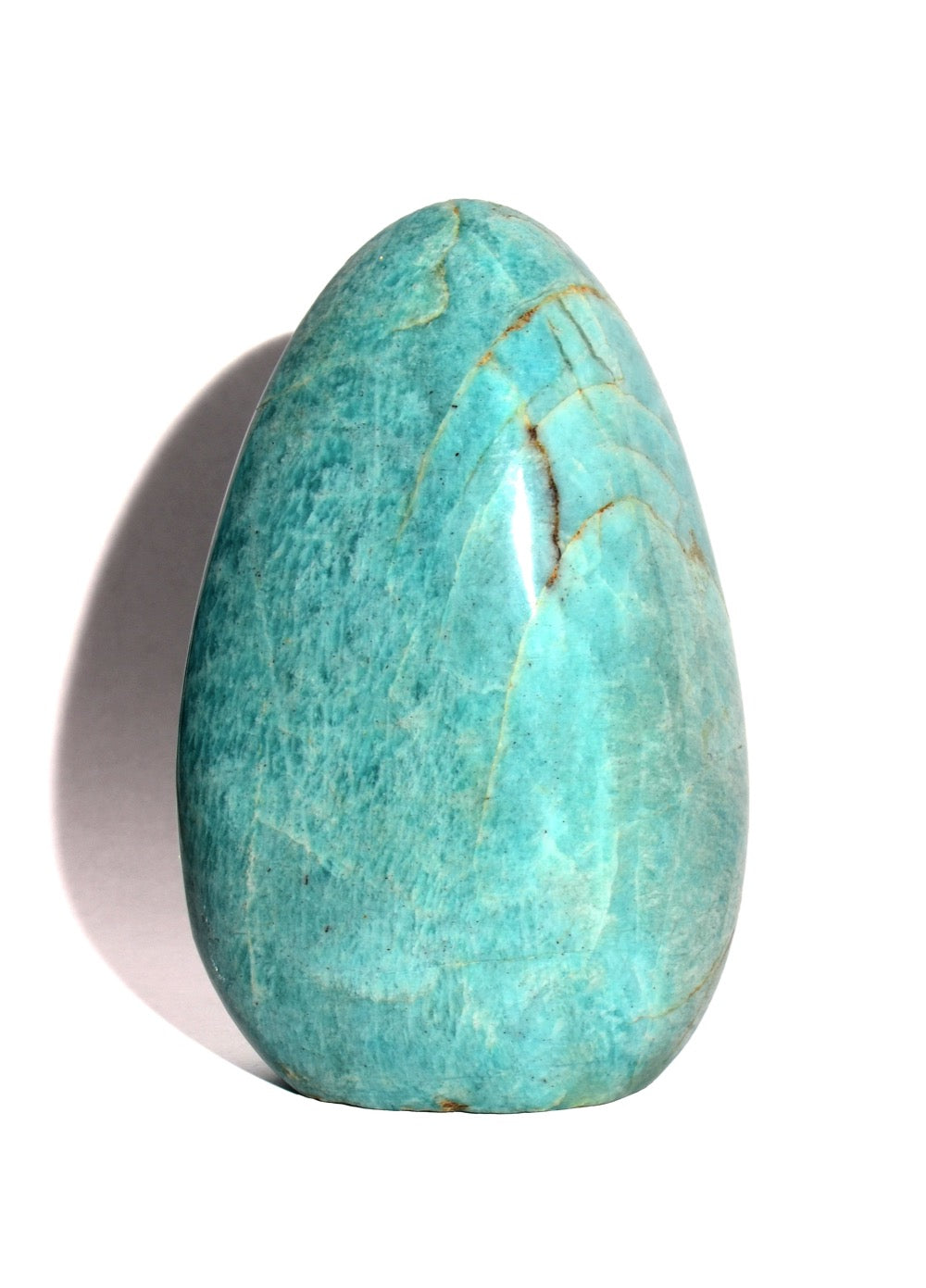 Amazonite Polished Egg shaped form with flat base