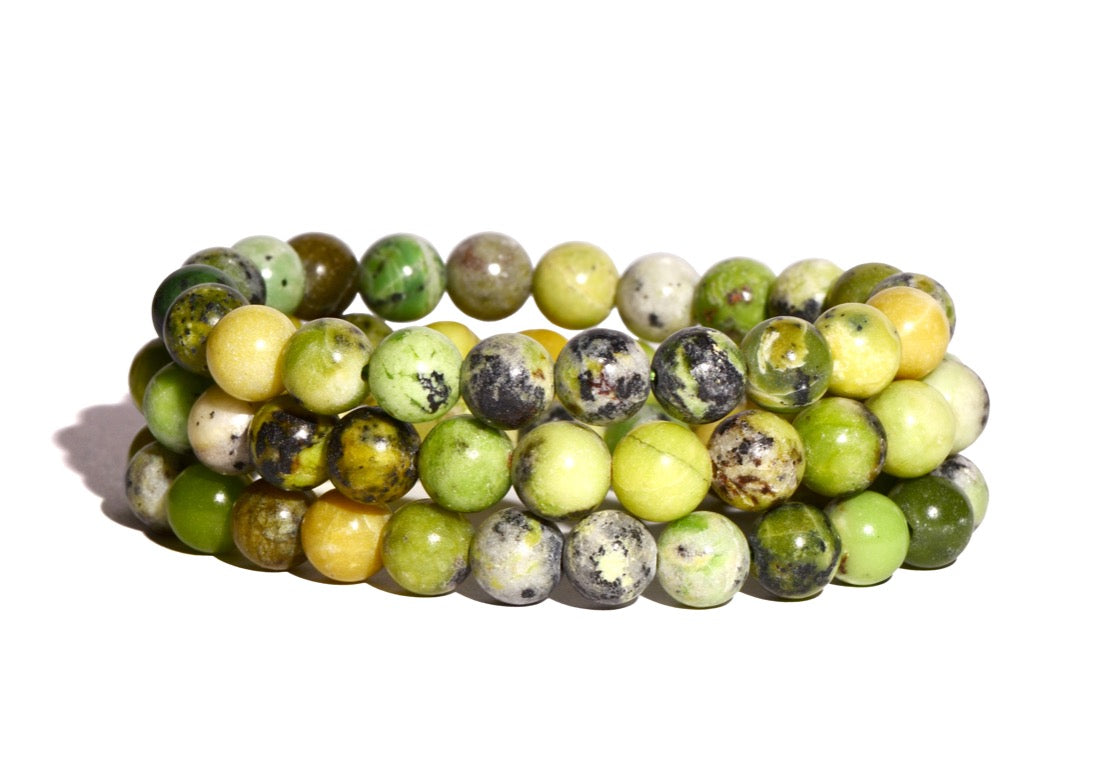 Buy Chrysoprase 8mm Beaded Bracelet to assist with Self-Healing