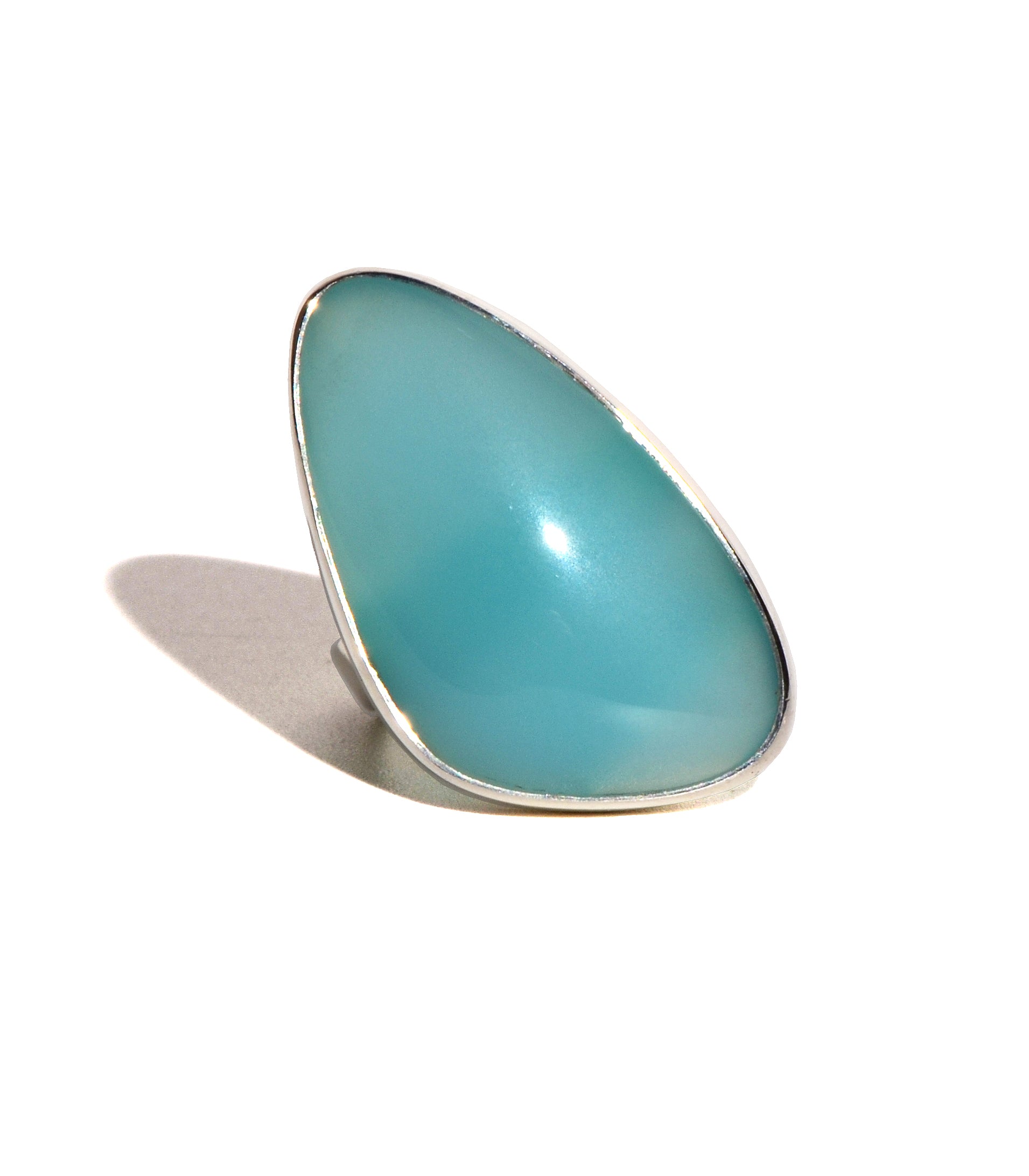 Chalcedony Sterling Silver Ring - Adjustable