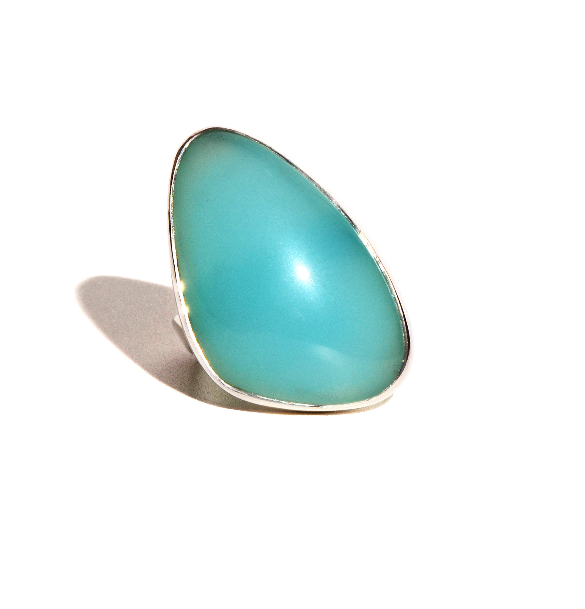Chalcedony Sterling Silver Ring - Adjustable