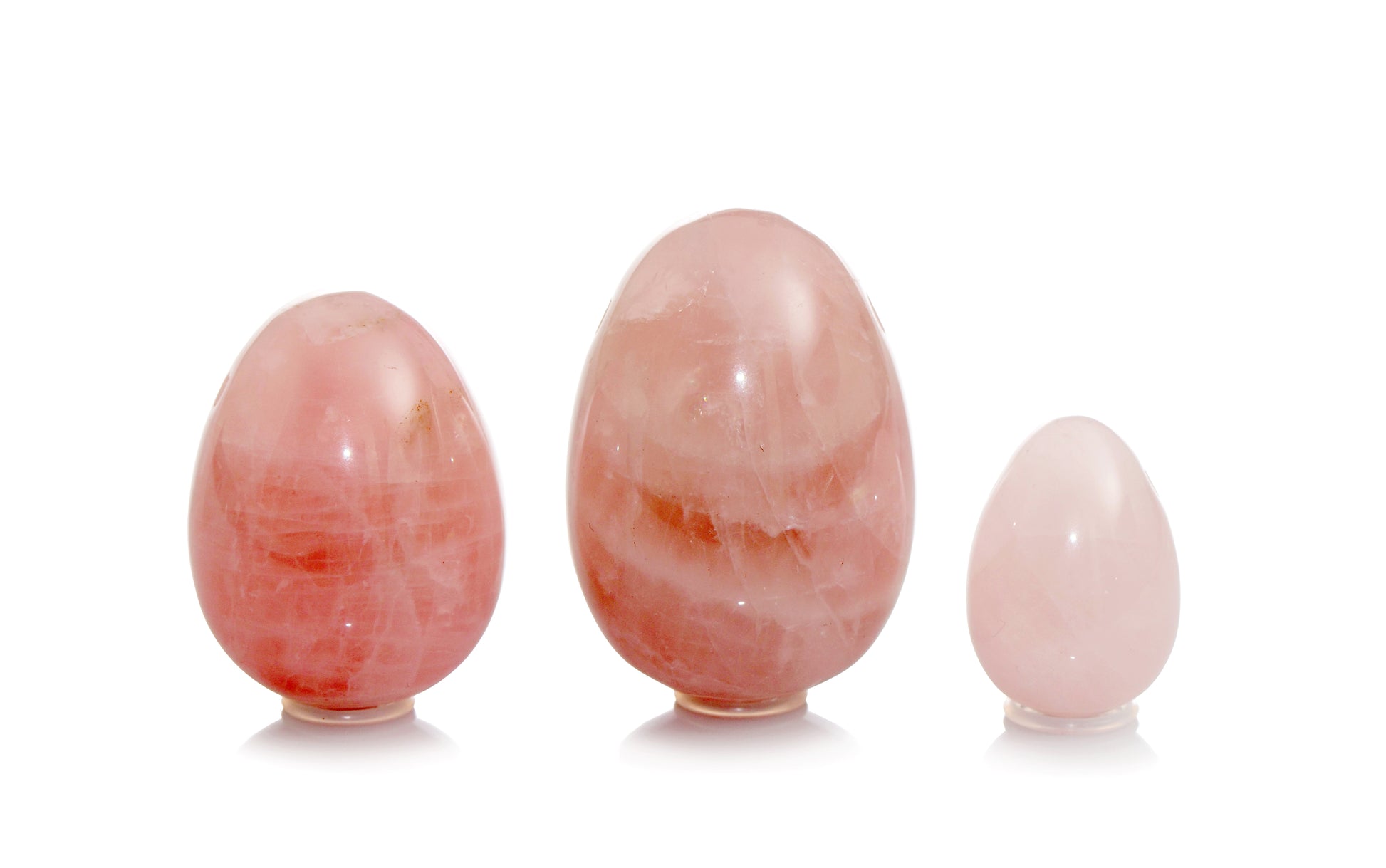 Rose Quartz Yoni Egg Set - Polished