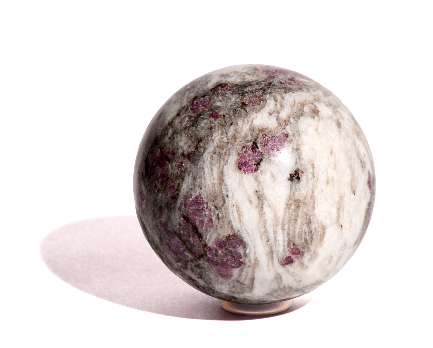 Garnet Sphere With Astrophyllite