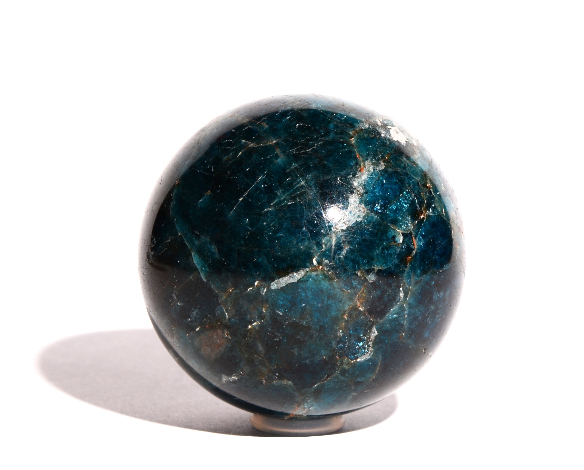 Blue Apatite Sphere - Polished