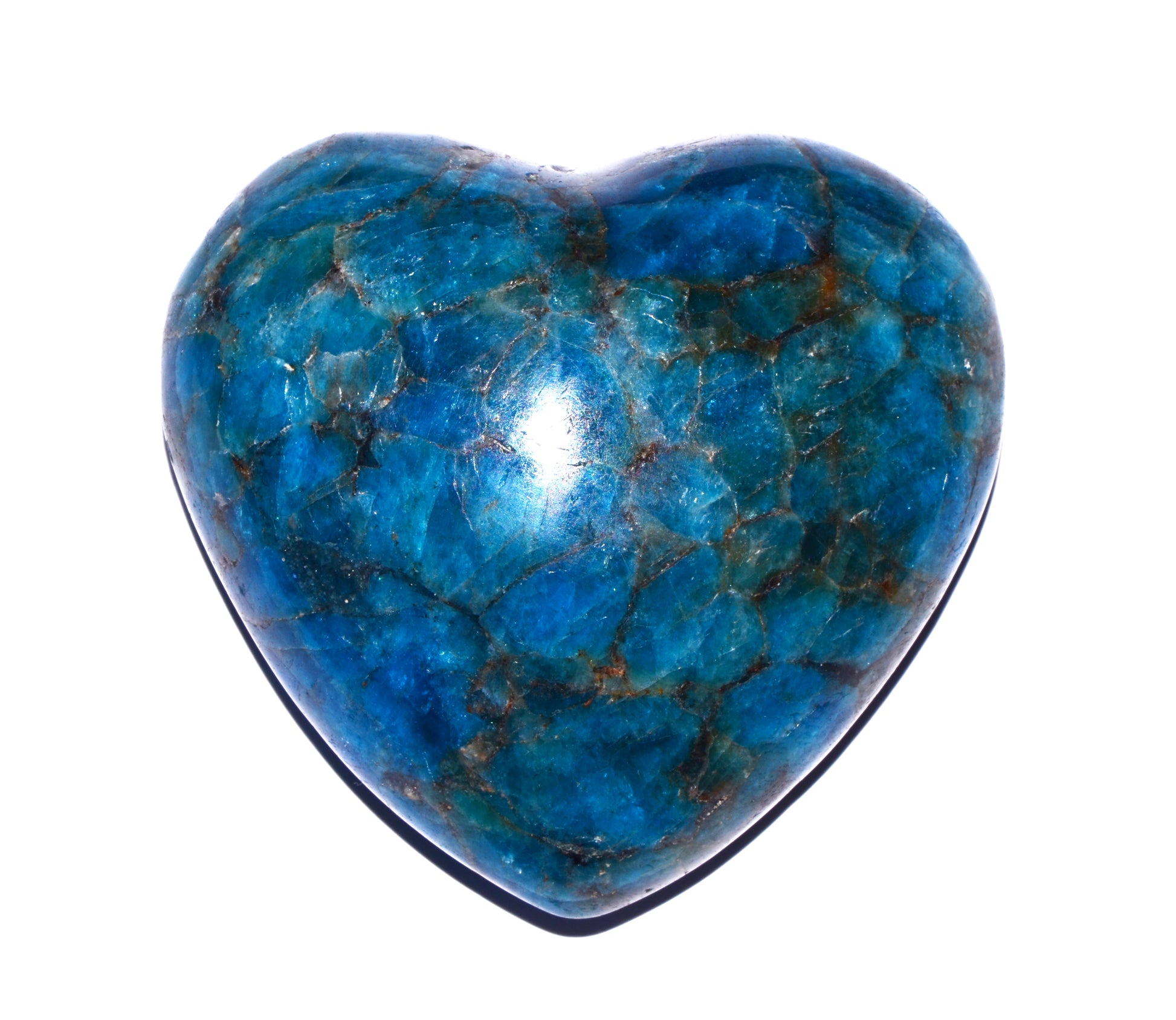 Blue Apatite Heart - Polished