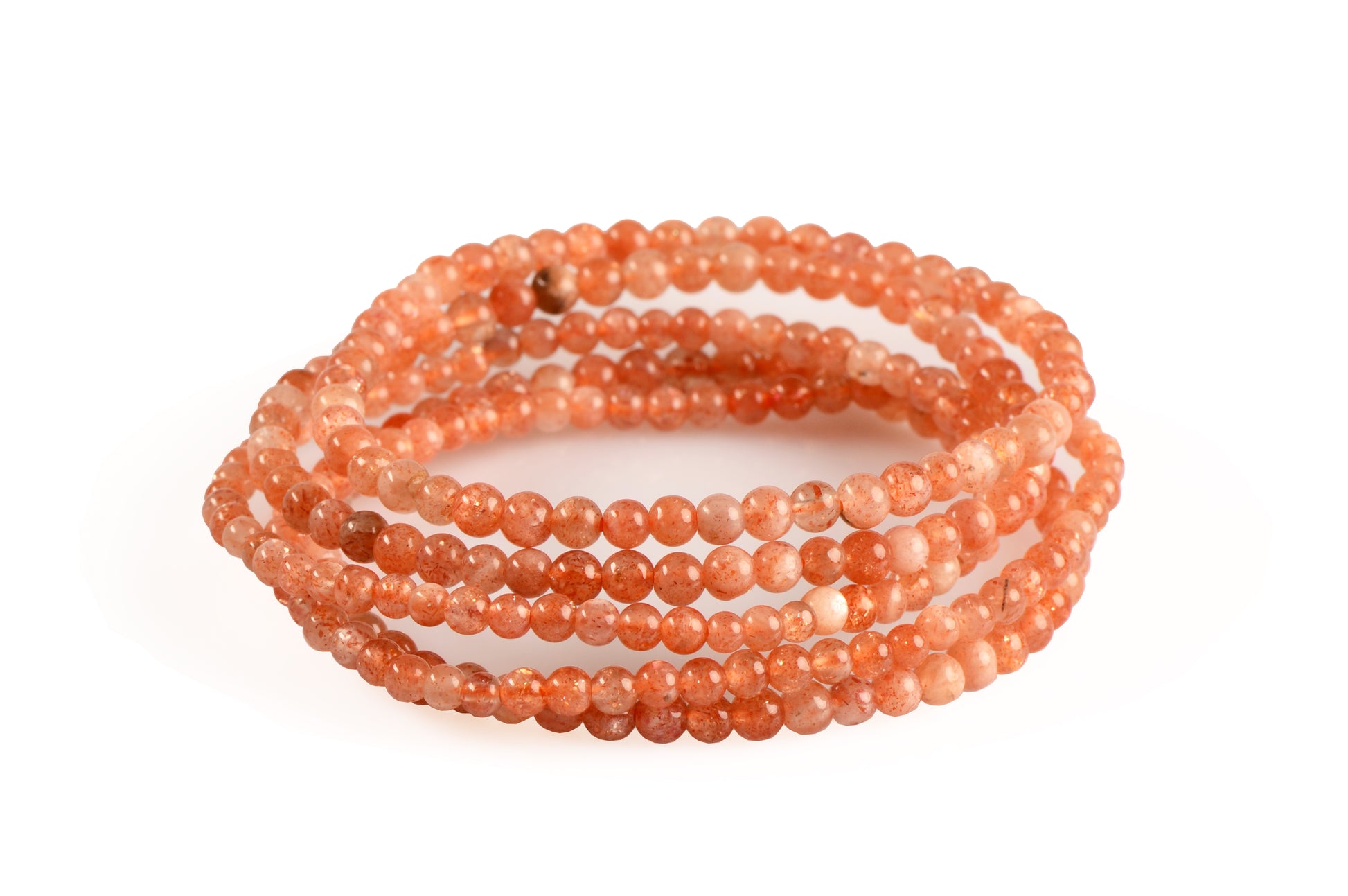 Sunstone Beaded Bracelet - Small Beads - Polished