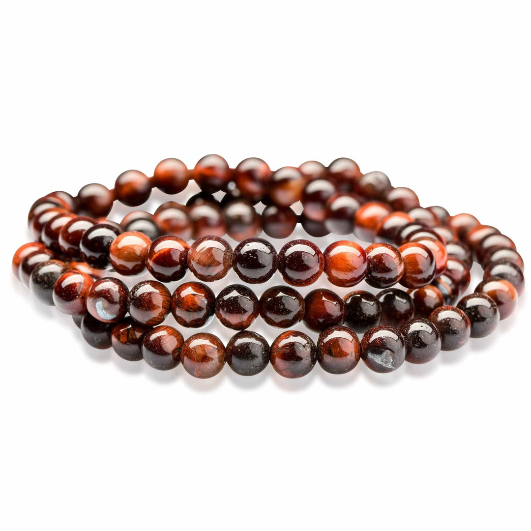 Red Tiger Eye Beaded Bracelet