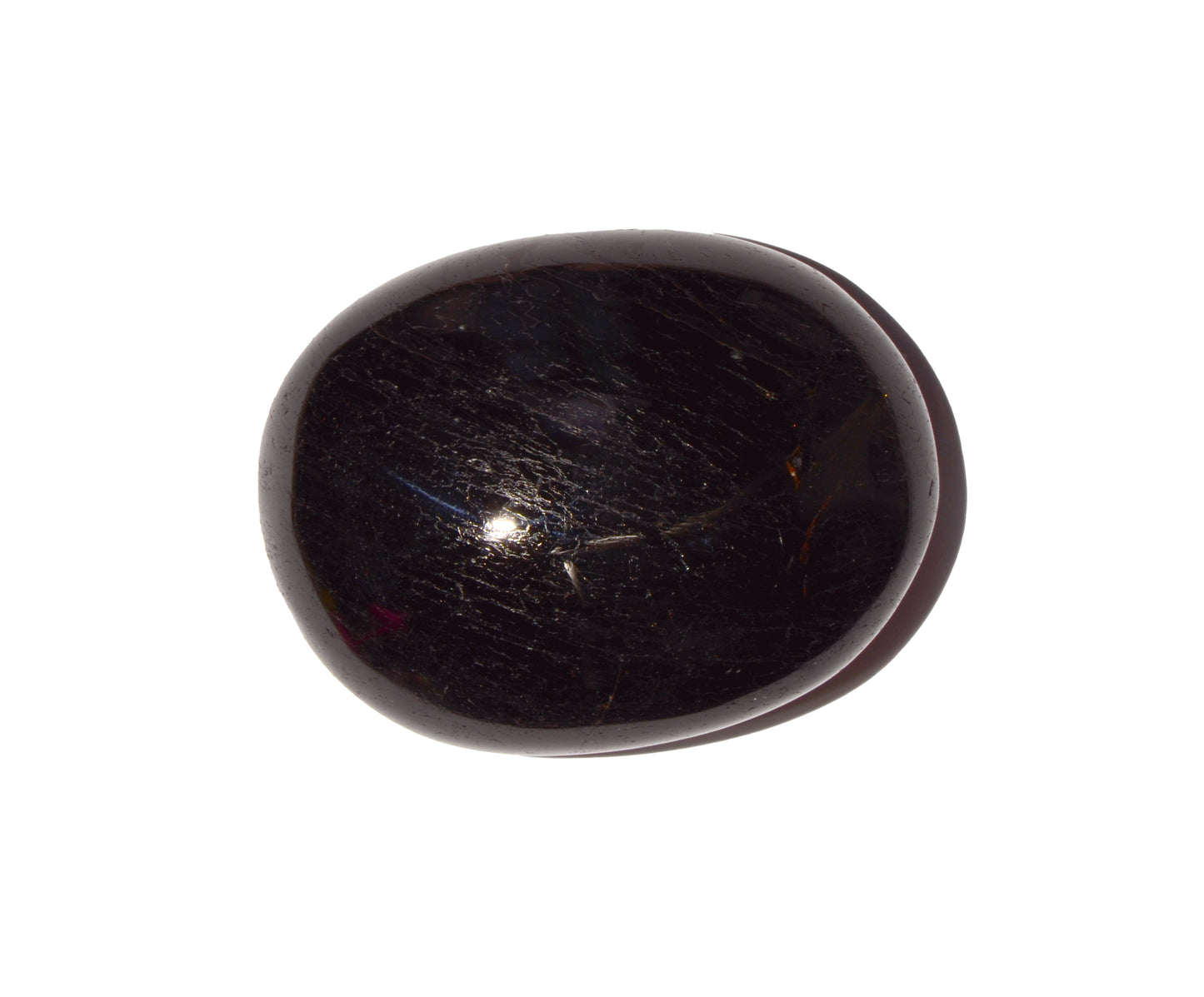 healing crystals: black tourmaline palm stone - polished