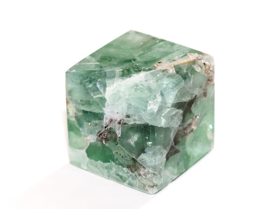 Fluorite Cube - Crystal Carving - Polished