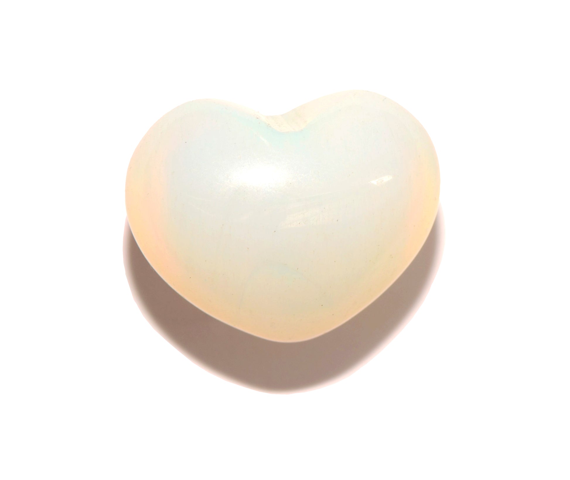 Opalite Heart - Crystal Carving - Polished