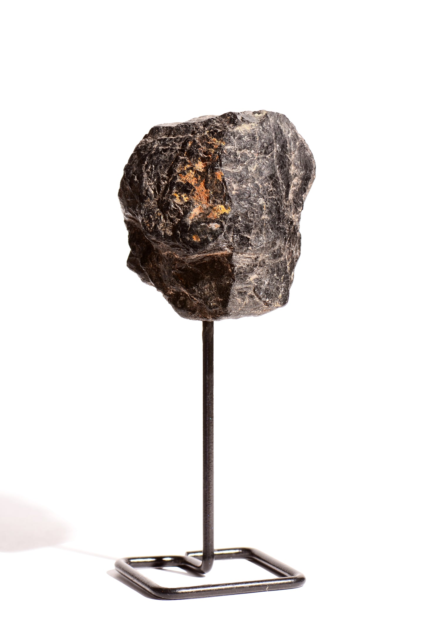 healing crystals: raw black tourmaline on pin stand