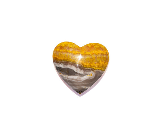Bumble Bee Jasper - Heart - Crystal Carving