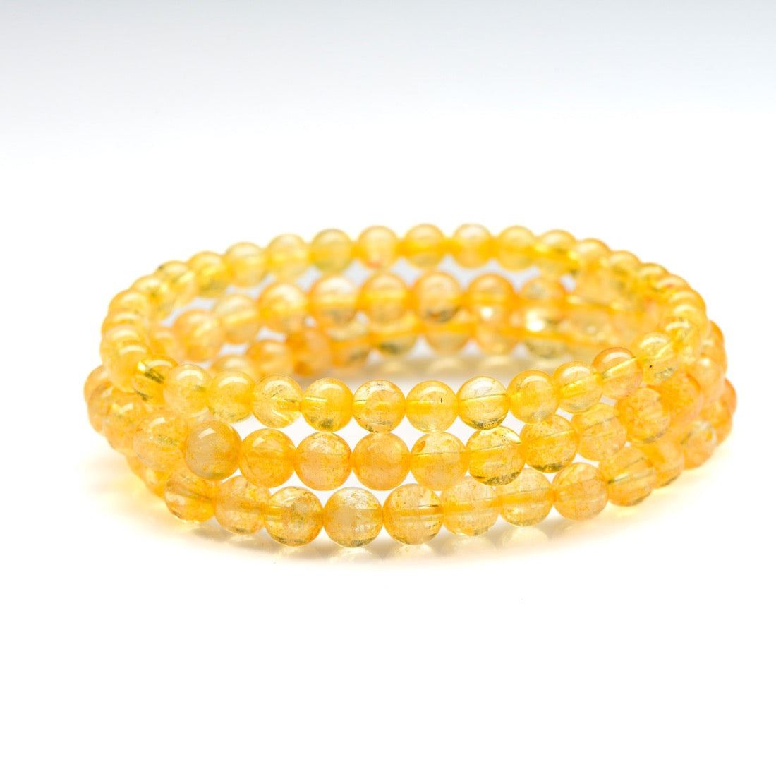 healing crystal jewelry: citrine crystal bracelet - Small Beads