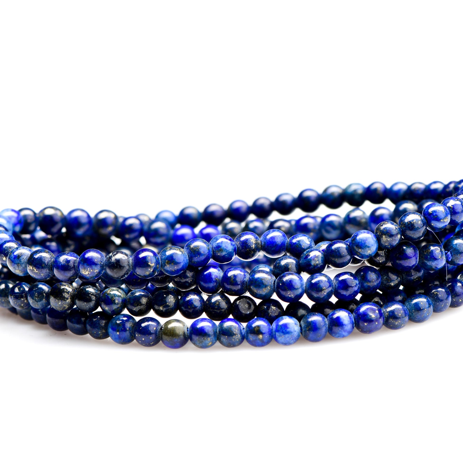 healing crystal jewelry: lapis lazuli bracelet - small beads