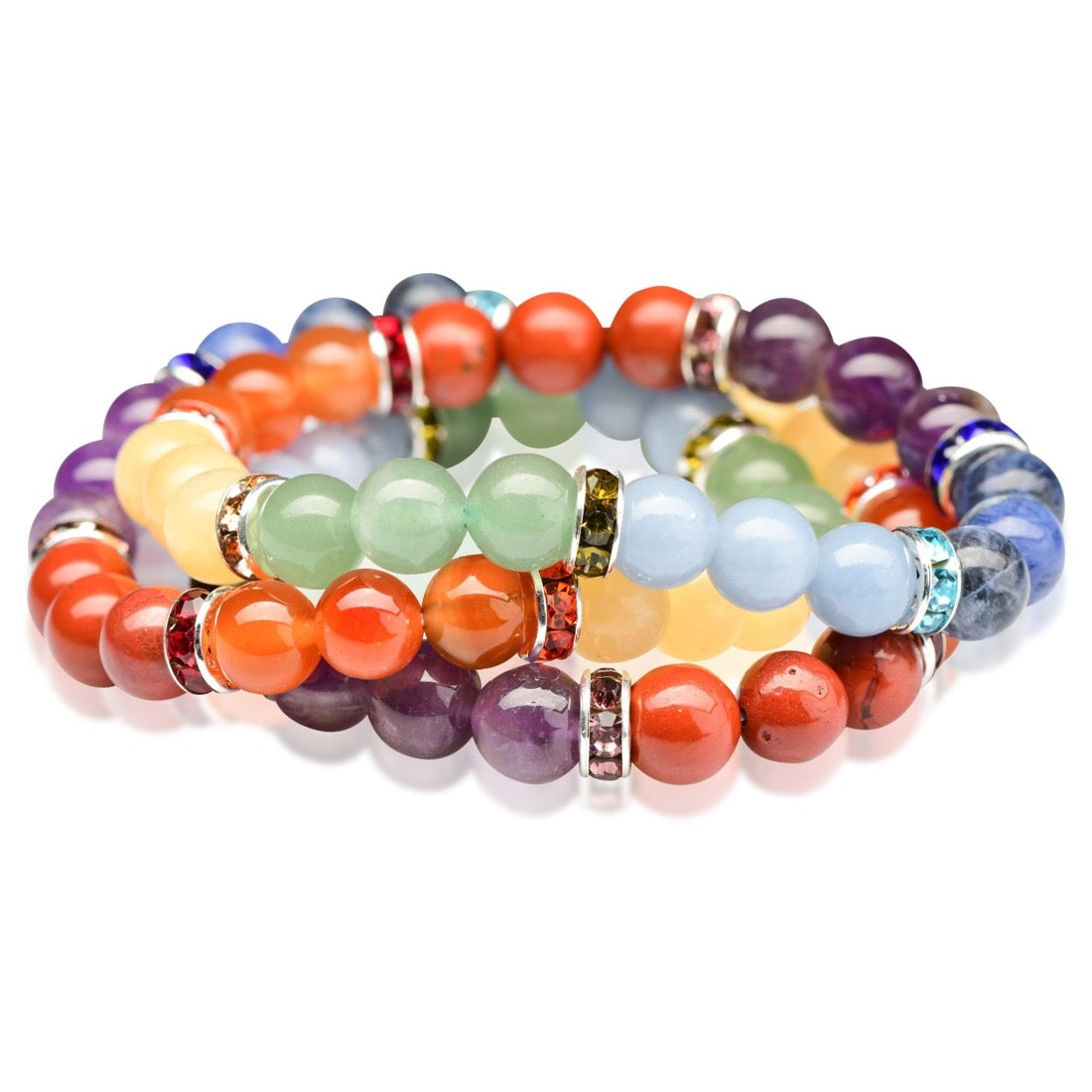 healing crystals: seven chakra beaded bracelet