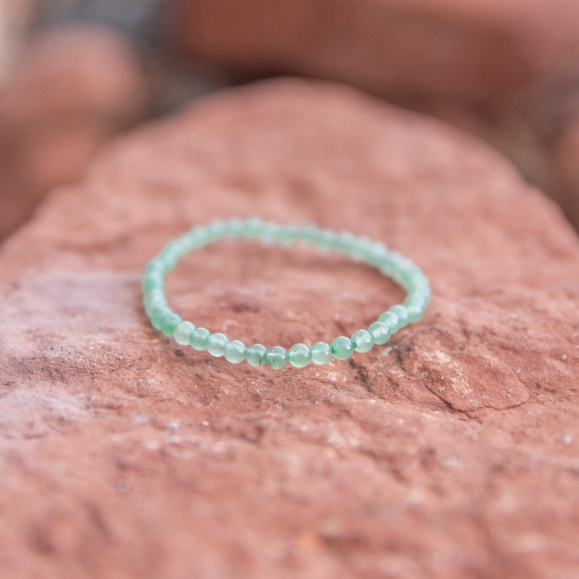 Green Aventurine Beaded Bracelet - Small Beads