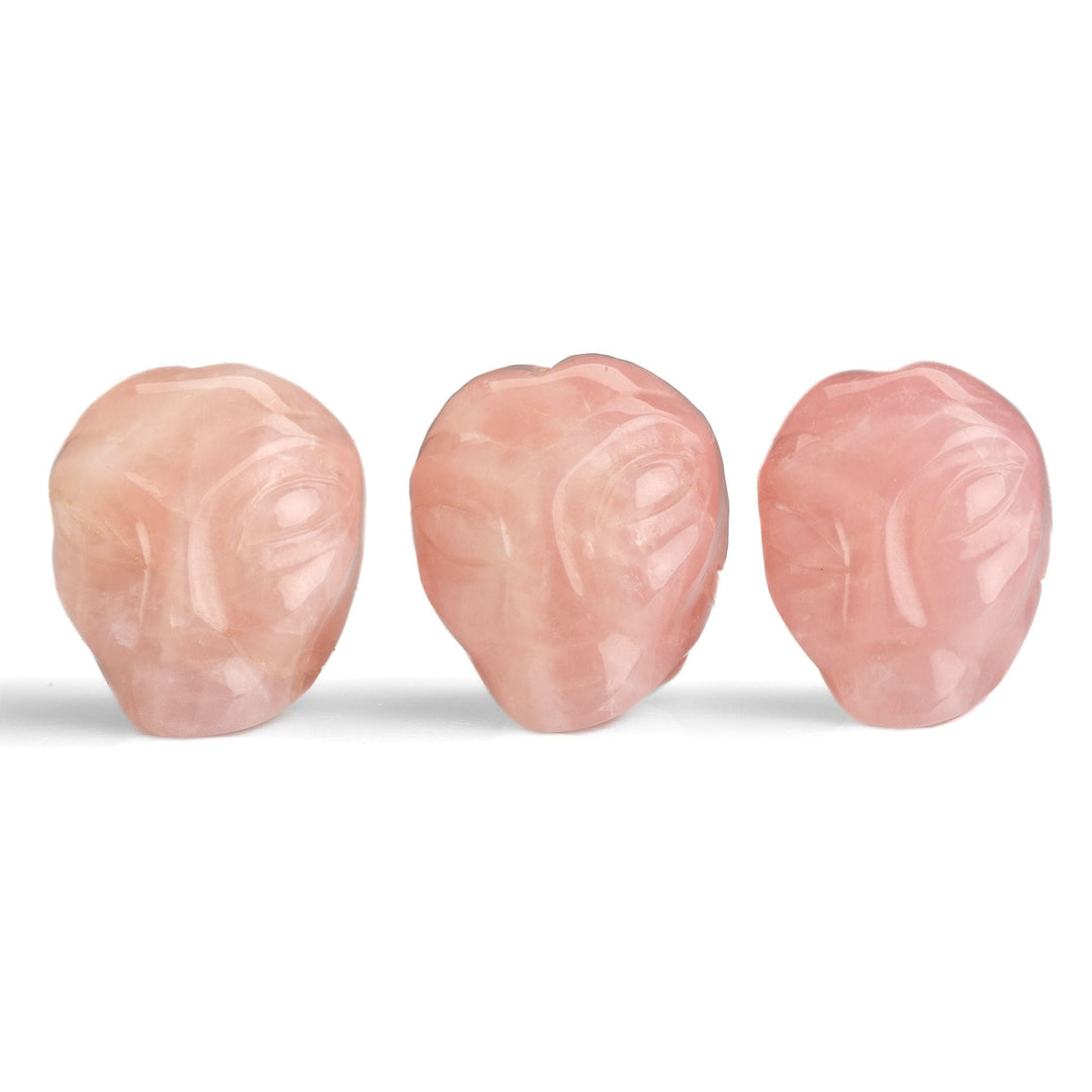 Rose Quartz Alien - Carved Crystal