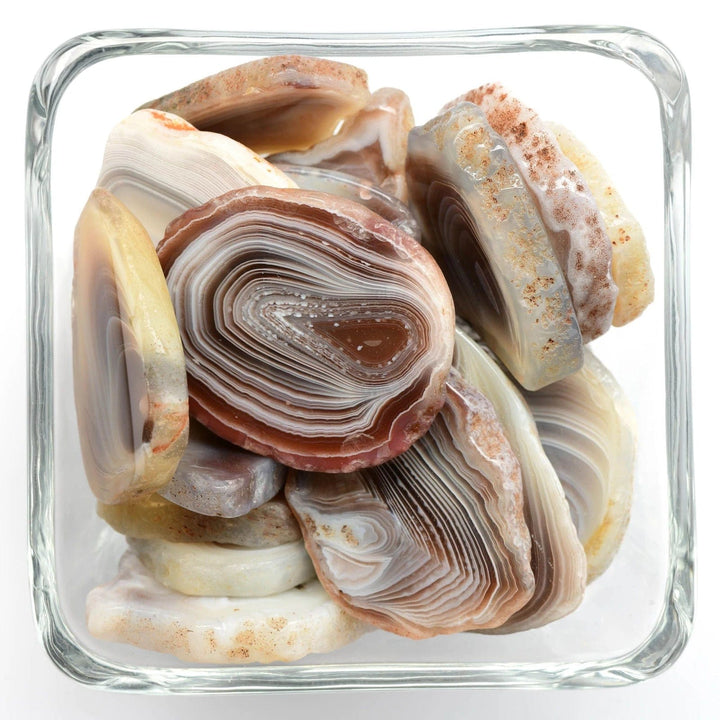 Botswana Agate Tumbled Stones - Slices - Small