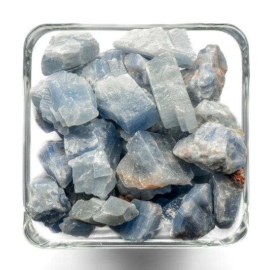 Blue Calcite Raw Tumbled Stones - Small