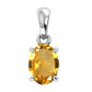 healing crystal jewelry: citrine sterling silver pendant